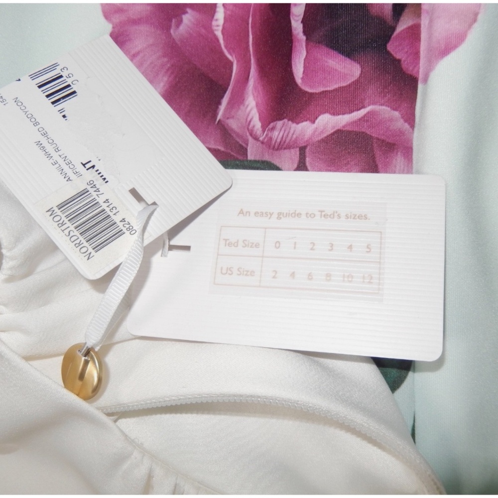 Ted Baker Annile Sheath Big Floral Print Spring Easter Dress Nwt 10 (Ted 4) - Picture 4 of 8